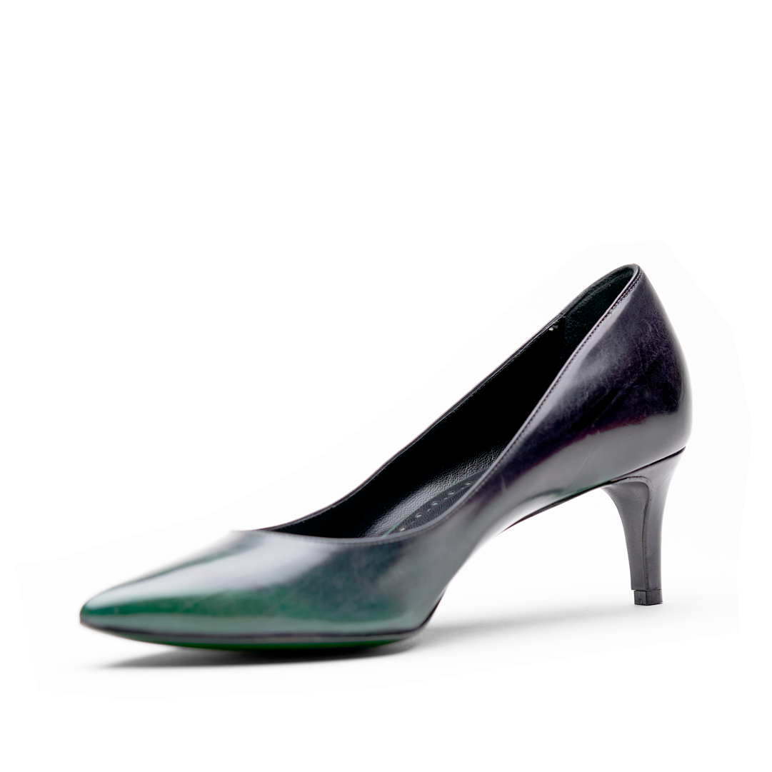 [women's] From Iris - Patine cave - pumps - green x black patina baby calfskin