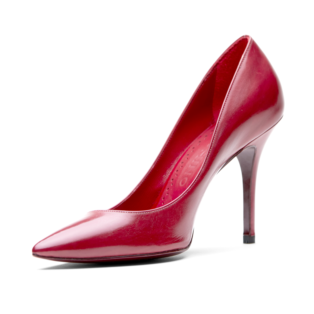 [women's] Red and Pink - rouge flottant - pumps - red patina baby calfskin