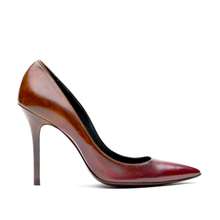 Load image into Gallery viewer, [women&#39;s] From Iris - Patine beak - pumps - burgundy x brown patina baby calfskin
