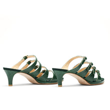 Load image into Gallery viewer, [women&#39;s] reunion - quattro sandals - green crocodile
