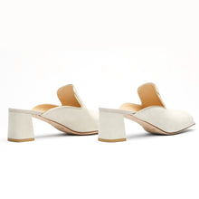 Load image into Gallery viewer, [women&#39;s] reunion - peep-toe mules - beige suede
