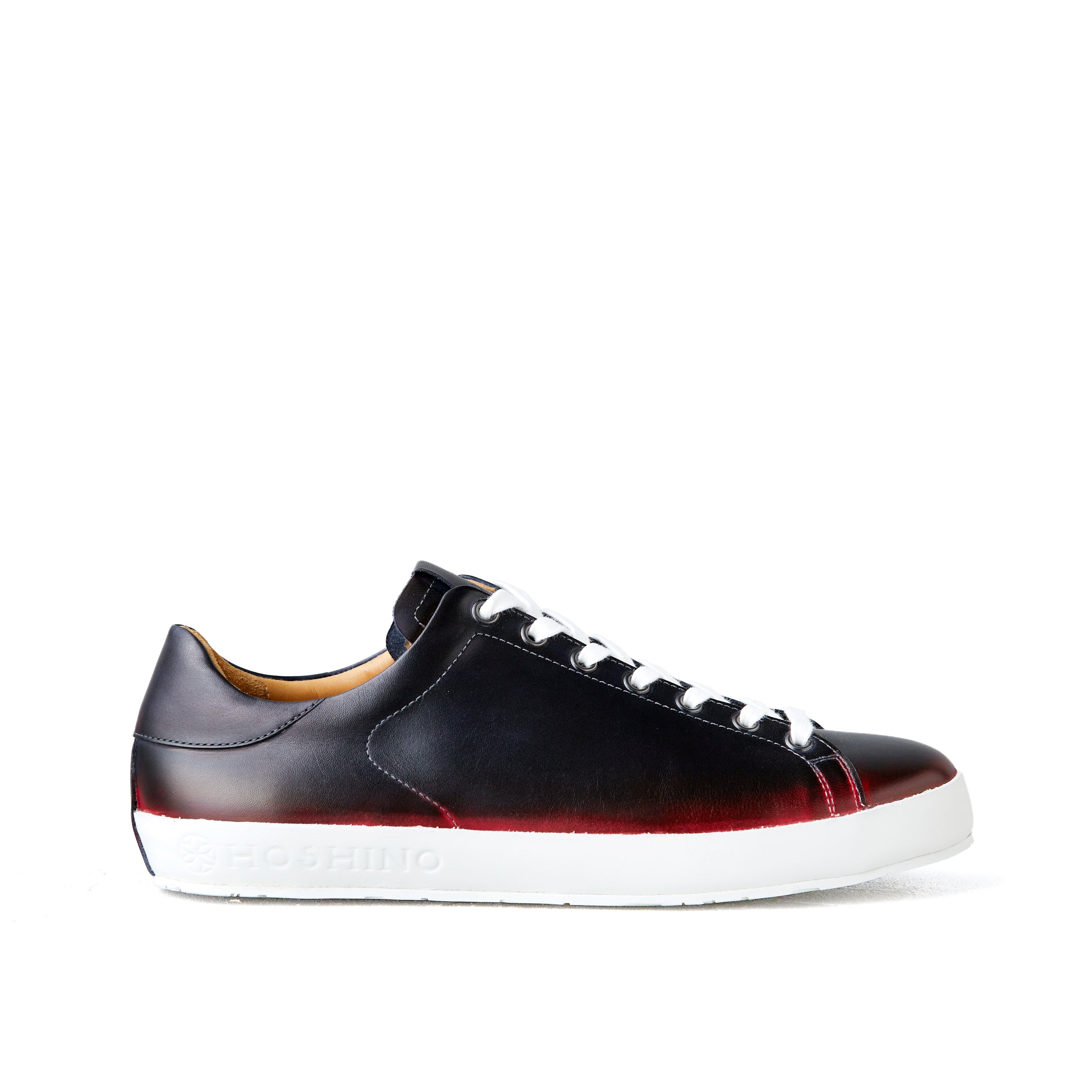 [women's] Liberte - low-top sneakers - red x black patina calfskin