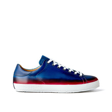 Load image into Gallery viewer, [women&#39;s] Liberte - low-top sneakers - red x blue patina calfskin
