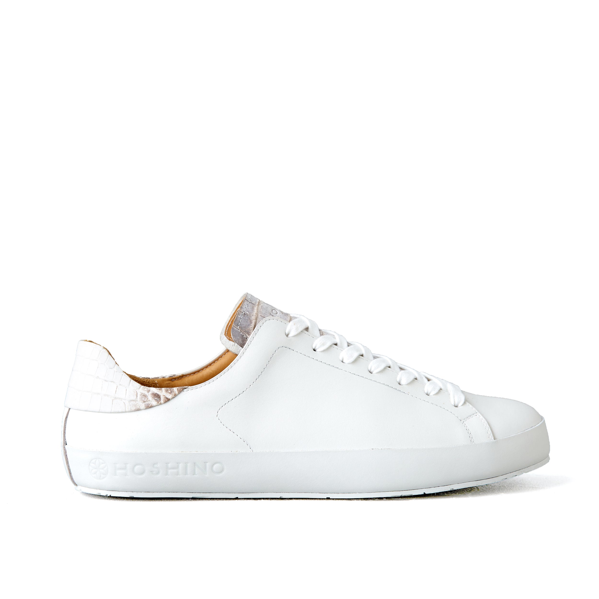 [men's] Liberte - low-top sneakers - combination tongue white on white crocodile