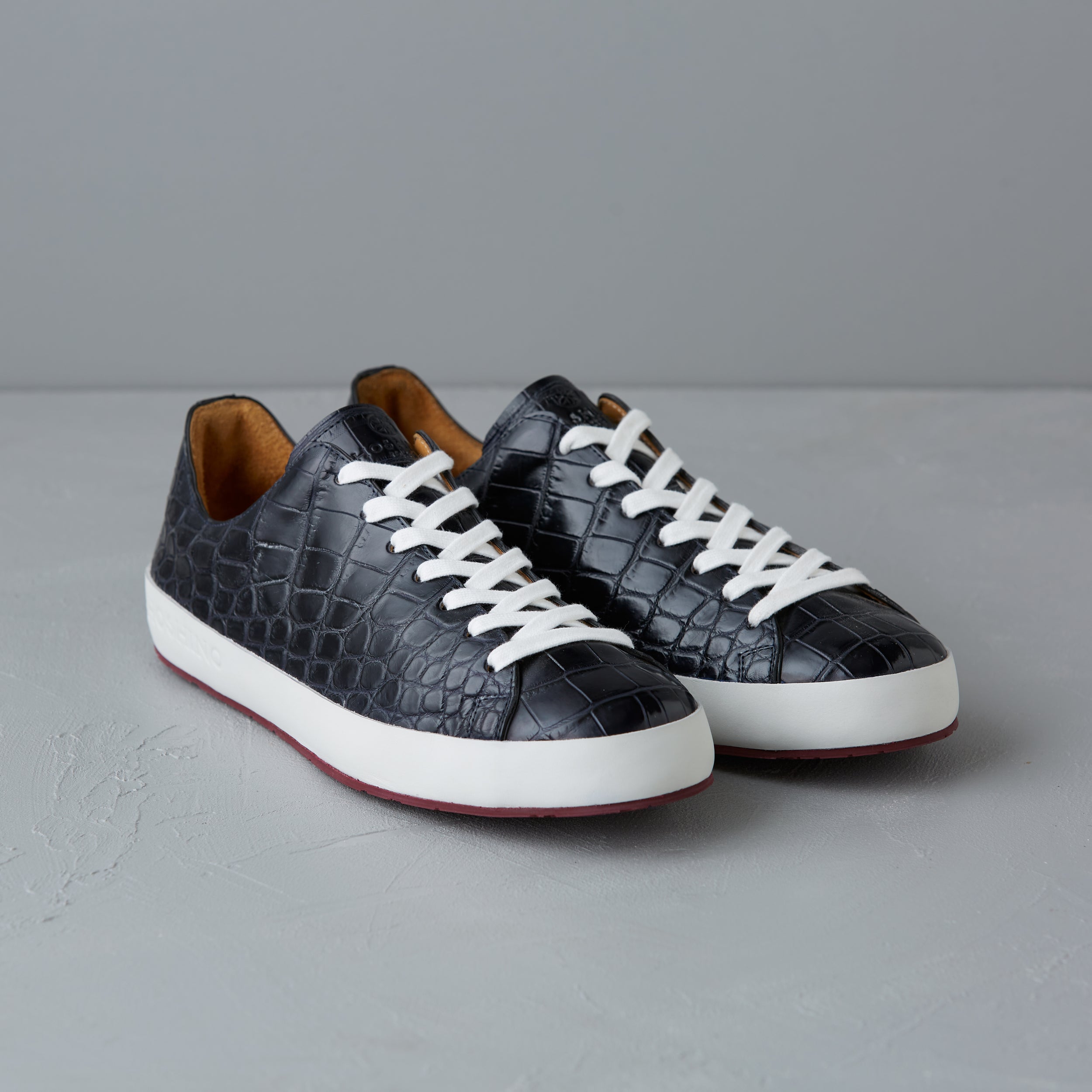 [men's] Liberte - low-top sneakers - navy crocodile