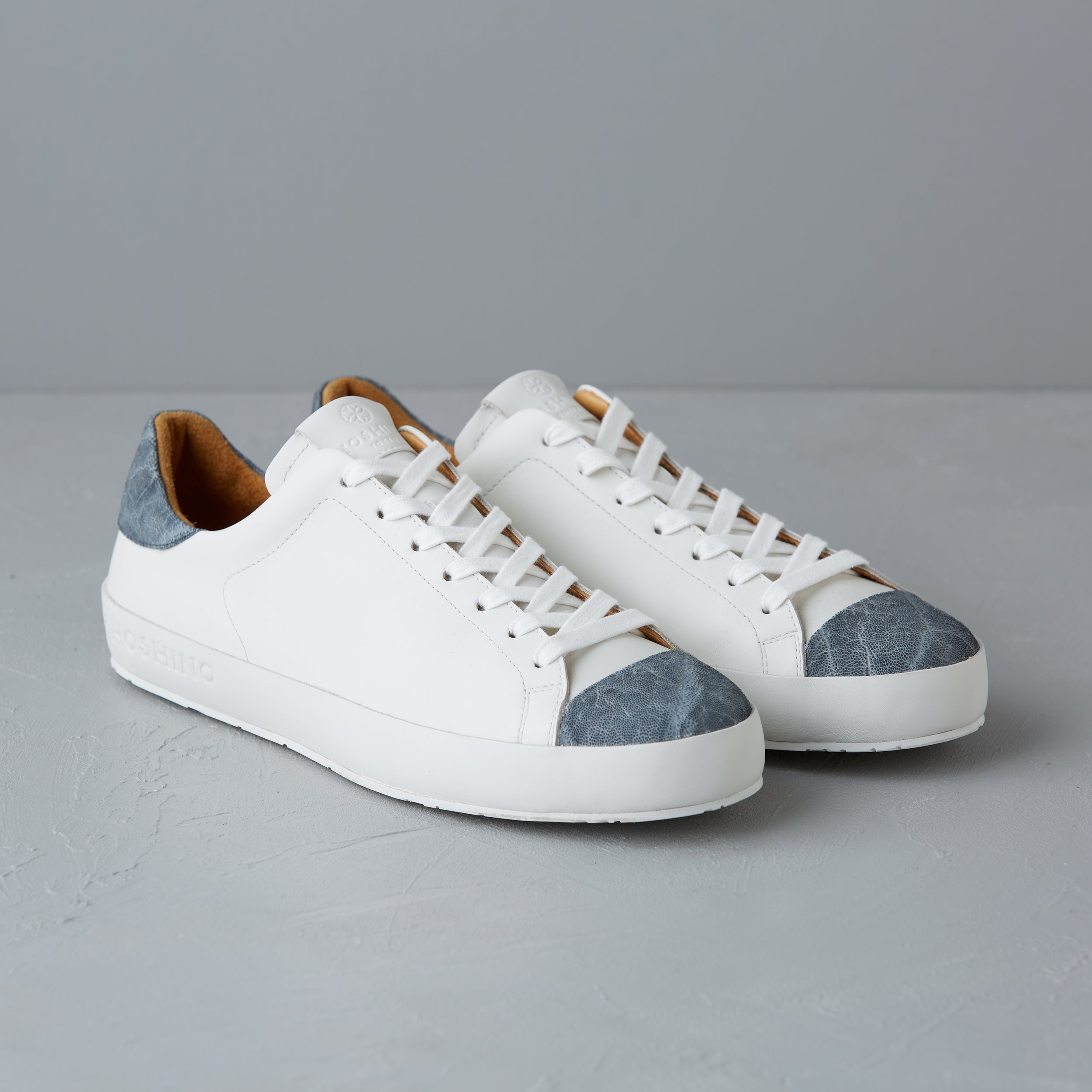 [men's] Liberte - low-top sneakers - combination toe white x grey elephant