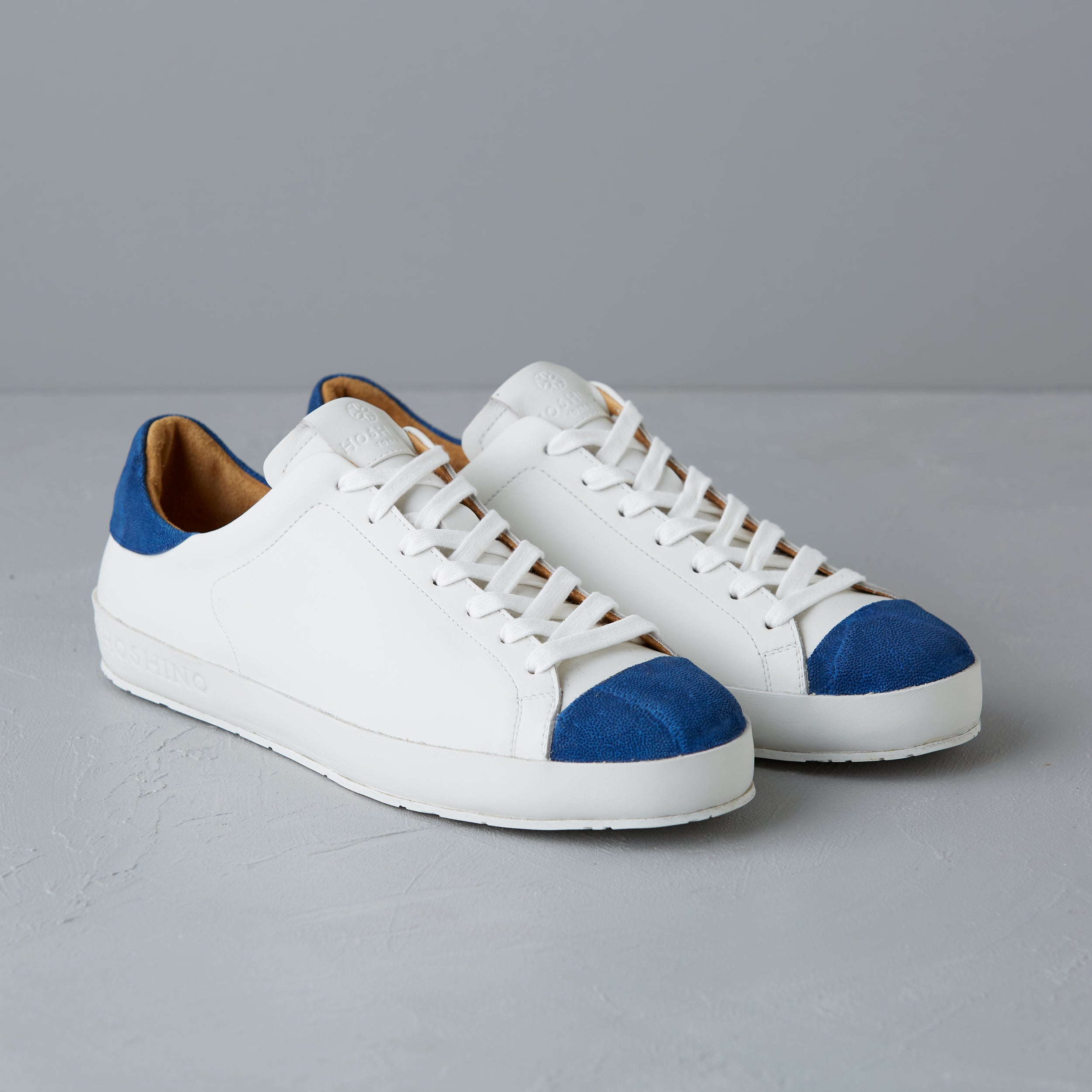 [men's] Liberte - low-top sneakers - combination toe white x blue elephant