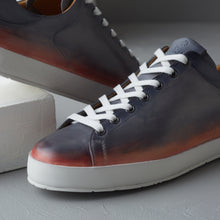 Load image into Gallery viewer, [women&#39;s] Liberte - low-top sneakers - gray x pink patina calfskin
