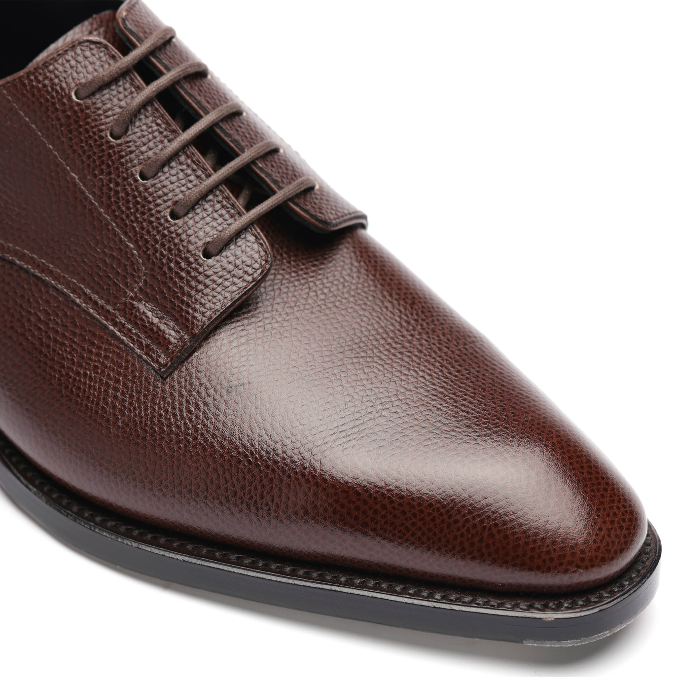 [men's] derby plain-toes - dark brown