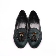 Load image into Gallery viewer, [women&#39;s] loafers - dark green calf hair
