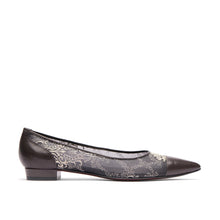 Load image into Gallery viewer, [women&#39;s] Reunion - quarter combination pumps - black lace x gray baby calfskin
