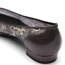 Load image into Gallery viewer, [women&#39;s] Reunion - quarter combination pumps - black lace x gray baby calfskin
