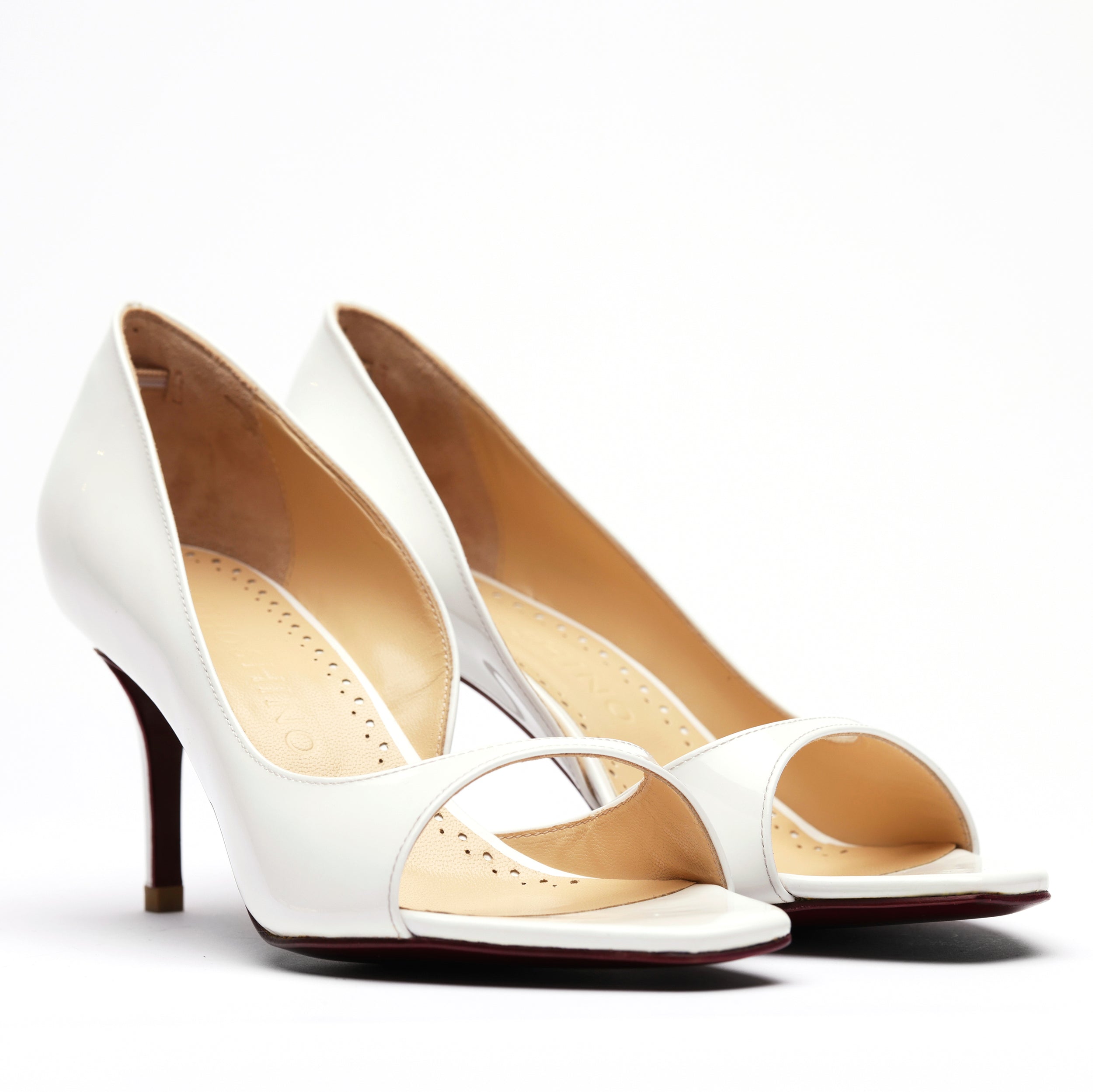 [women's] reunion - d'Orsay sandals - white patent leather