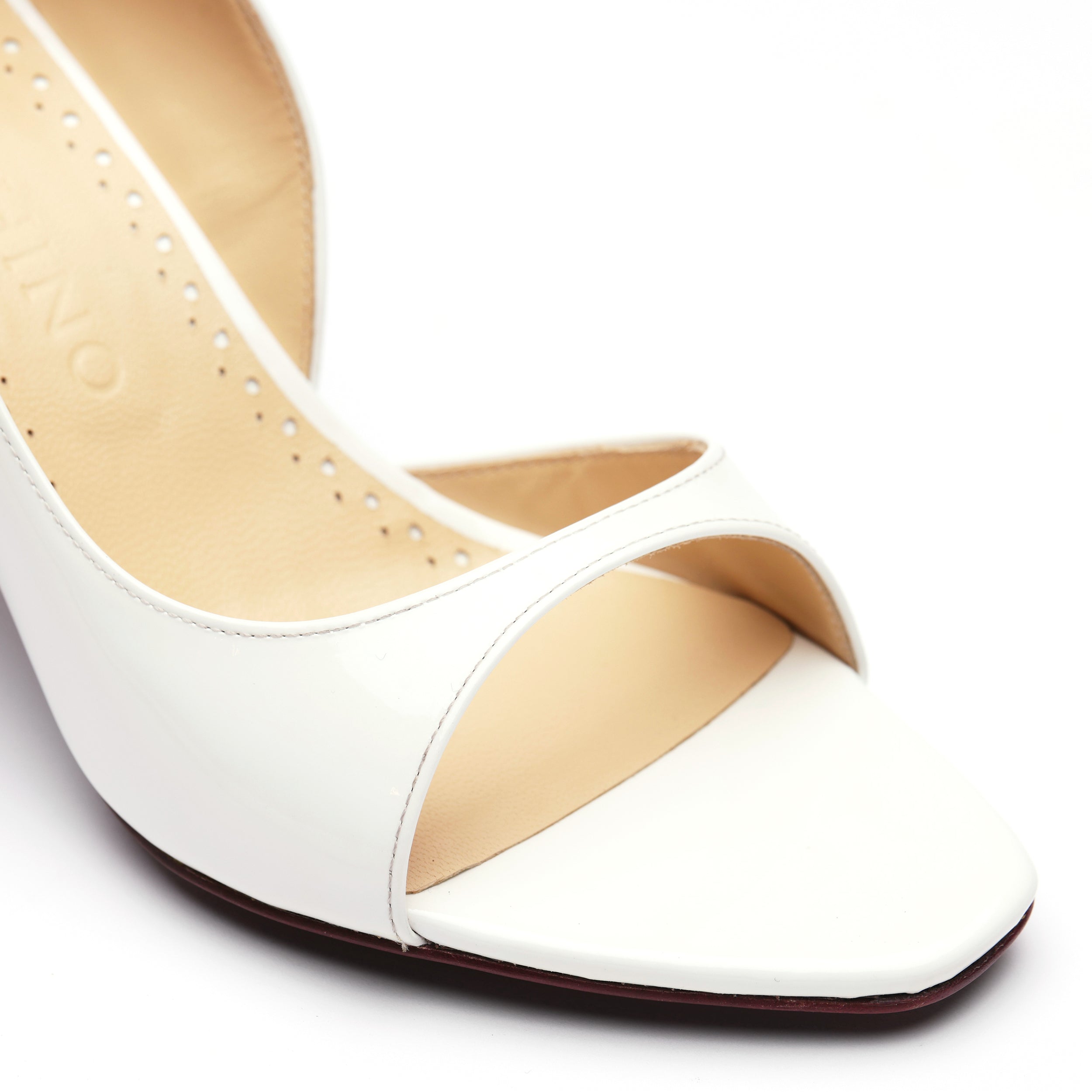 [women's] reunion - d'Orsay sandals - white patent leather