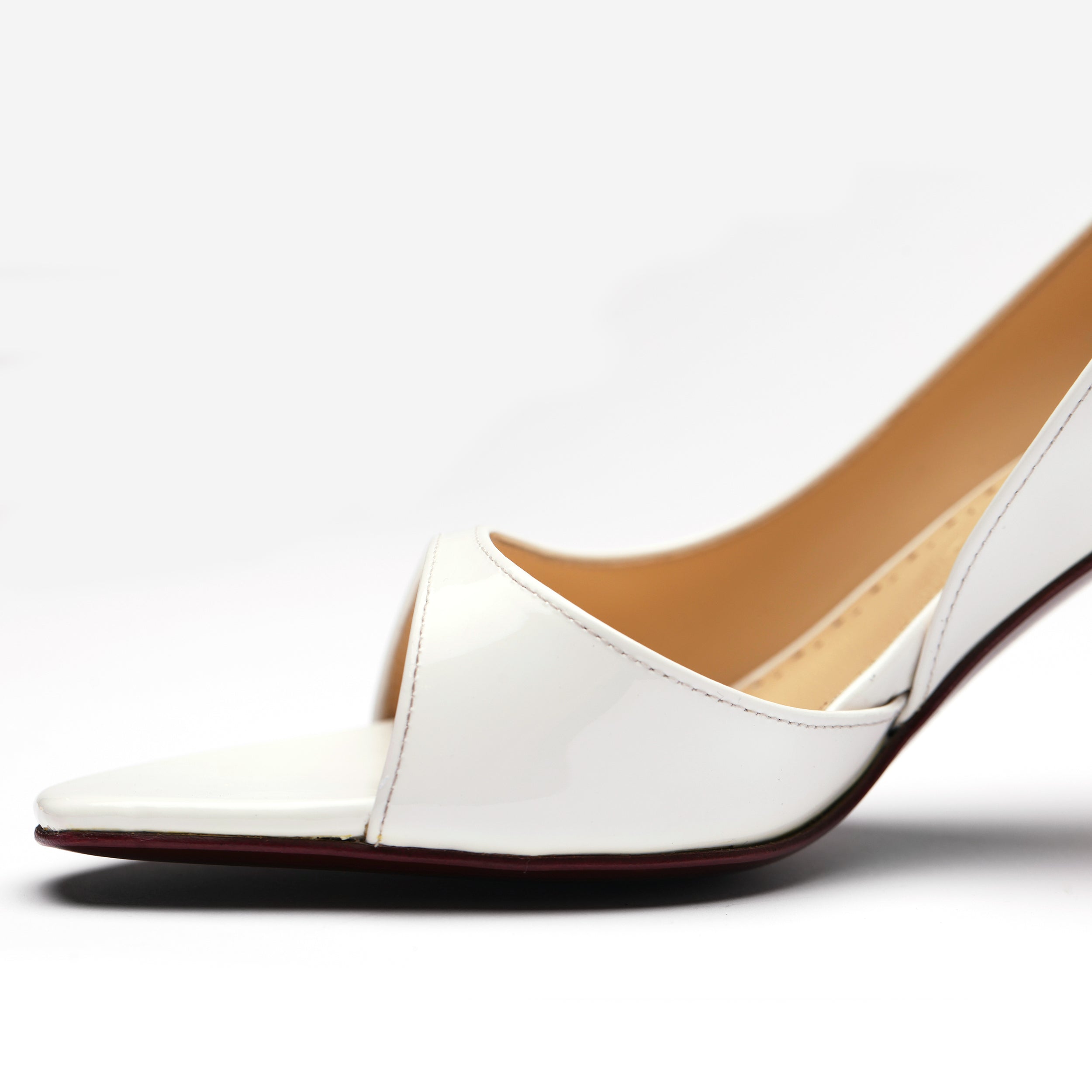 [women's] reunion - d'Orsay sandals - white patent leather